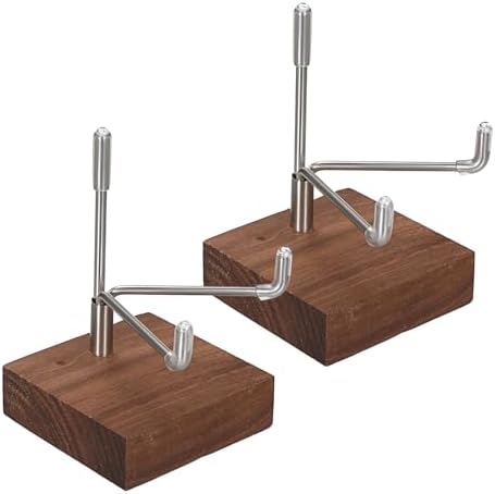 Hipiwe 2 Pack Crystal Display Stand with Wood Base