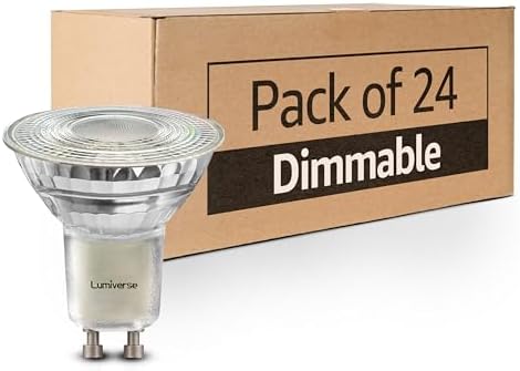 Lumiverse 24 Pack Dimmable GU10 LED Bulbs 5000K 55W 40 Beam Angle
