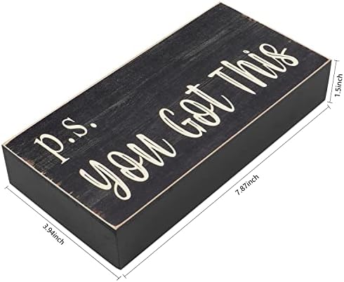 Esur Motivational Desk Sign - Black Decor for Home Office