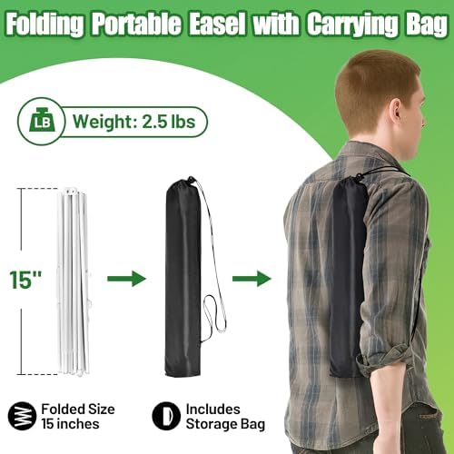 VAIIGO 63 Adjustable White Easel Stand with Carry Bag