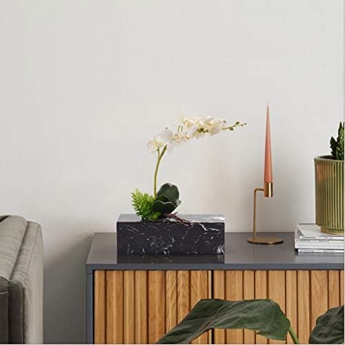 NDRFAWY Artificial Flowers Marble Vase Luxury Home Decor
