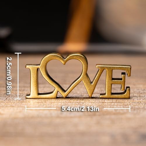 CHOVY Retro Brass Love Sculpture