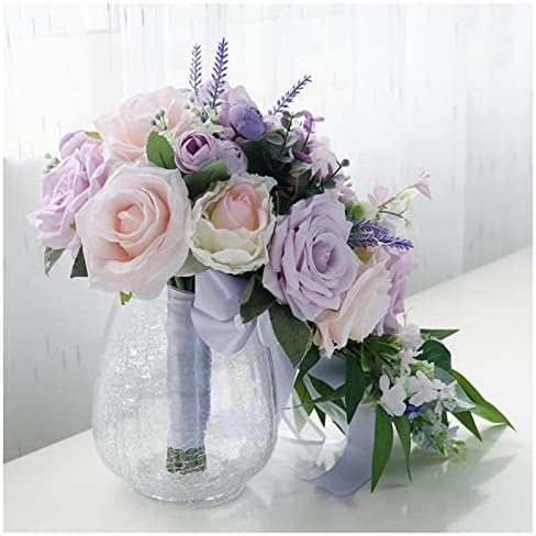 NDRFAWY Bridal Bouquet Artificial Flowers Durable Romantic Design
