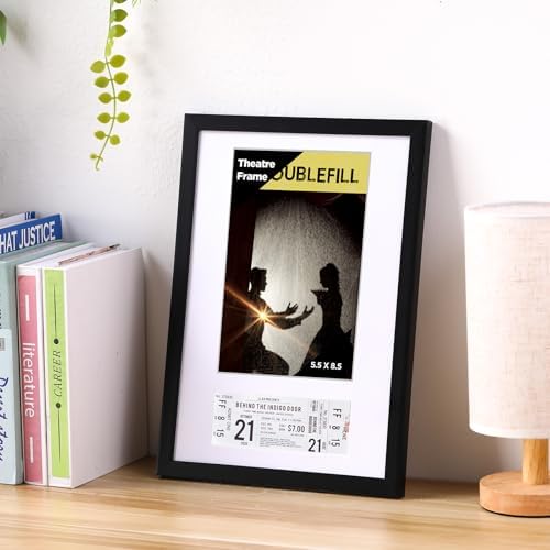 DoubleFill 4 Pcs Theatre Bill Frame with Mat and Hanger