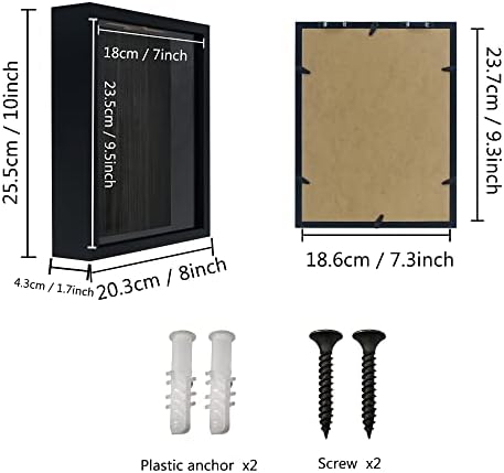 FramePro Memory Shadow Box Black 8x10 Top Loading Display Case