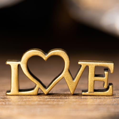 CHOVY Retro Brass Love Sculpture