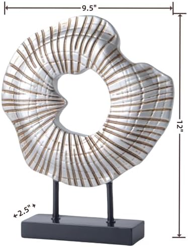 CECKQUE Wabi Sabi Resin Sculpture Vintage Silver