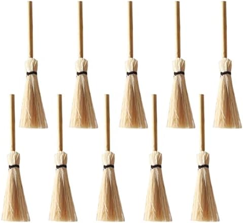 DDGURDH Hand Broom with Red Rope Straw Broom Ornament