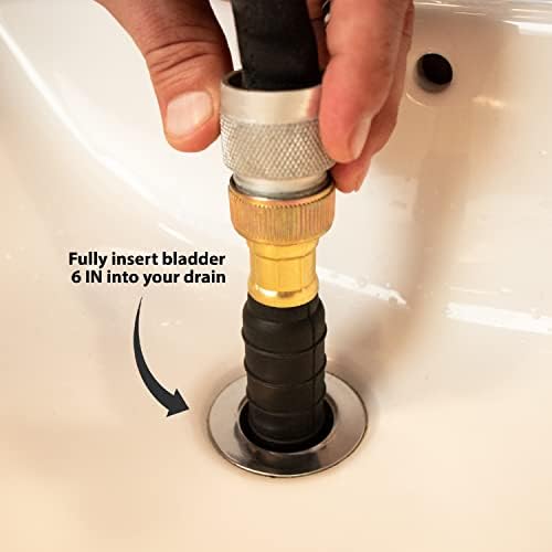 DrainX Hydro Pressure Drain Cleaning Bladder - Fits 15 to 3 Pipes