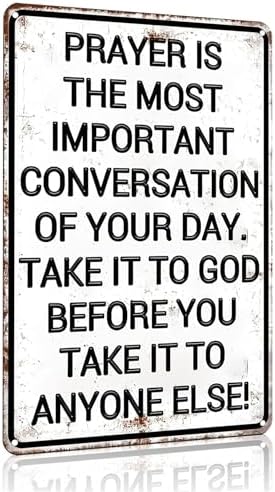 Smilelife Christian Prayer Tin Sign 8x12 Inch