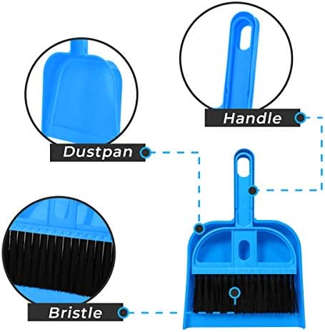 Mini Broom and Dustpan Set - Blue Broom