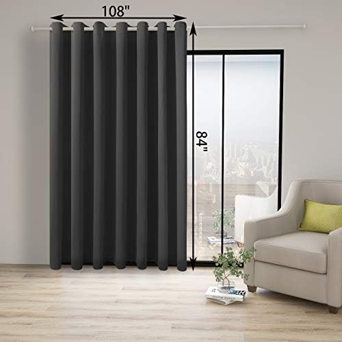 BONZER Room Divider Curtain 84x108 Inch Blackout Soundproof