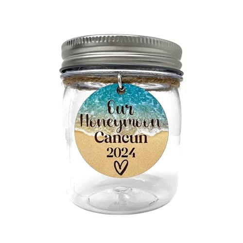 Plastic Seashell Keepsake Jar Personalized Wedding Gift