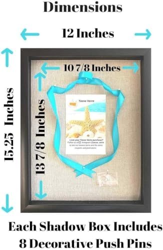 Tasse Verre 15x12 Black Shadow Box Frame - Ready to Hang