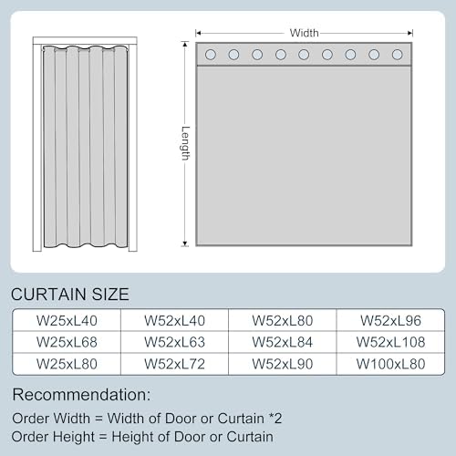 AOSKY Door Curtains with Light Blocking and Privacy