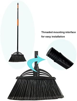 Xifando Four-Section Angle Broom Heavy-Duty Cleaning Tool BlackYellow