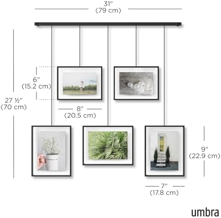 Umbra Black Exhibit Multi Photo Frame Display