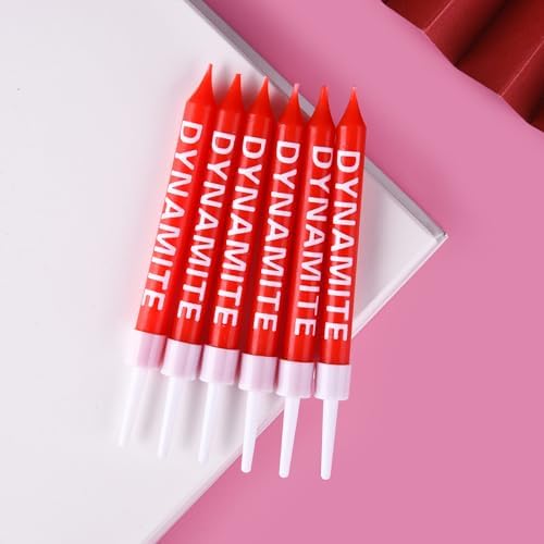 PHD CAKE Dynamite Birthday Candles with Plaid Design