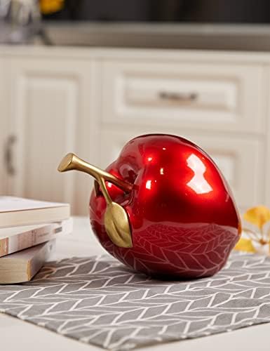 NENBOLEC Apple Sculpture Red 7 Inch Modern Decor Statue
