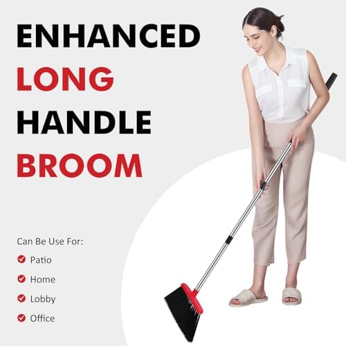 NACENA 55 Inch Heavy Duty Angle Broom 2 Pack
