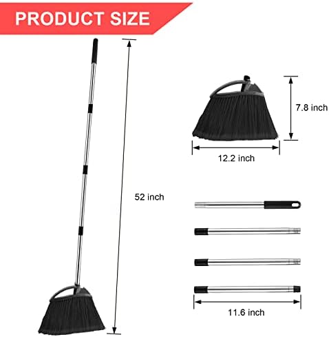 8 Pcs Heavy Duty Angle Brooms with Telescopic Handle