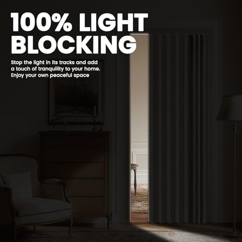 AJAZZ 100 Blackout Accordion Door Curtain Set