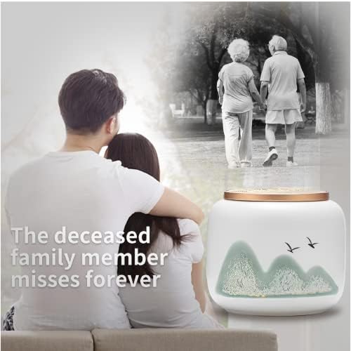 White Small Urn for Ashes - 3 Inch Ceramic Memorial Keepsake 1
