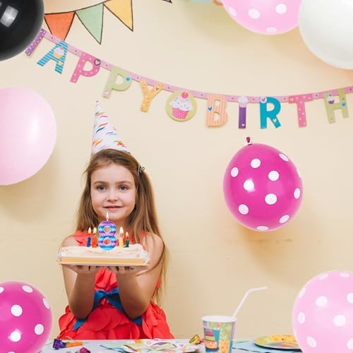 MUNIMJI Number 8 Gaming Birthday Candles