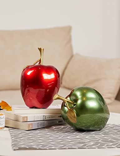 NENBOLEC Apple Sculpture Red 7 Inch Modern Decor Statue