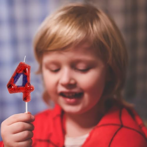 OGnomiFX Spider Themed Number 4 Birthday Candle