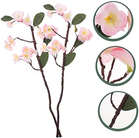 2pcs Pink Cherry Blossom Artificial Flower Decor for Bathroom