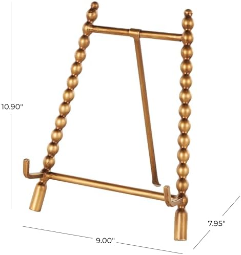 Deco 79 Gold Metal Abstract Display Easel 1