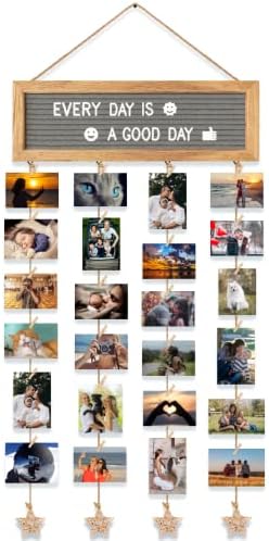 DIY Collage Picture Frame with 340 Letters and 30 Clips