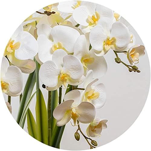 Artificial Orchid Flowers with Ceramic Vase for Home Decor
