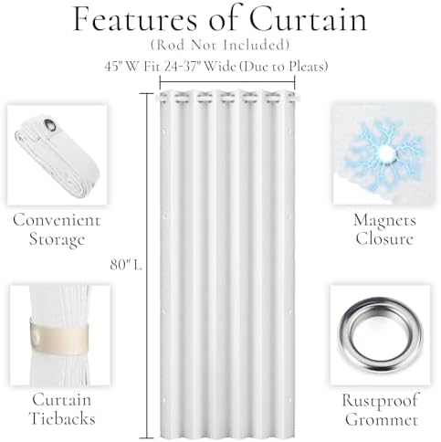 HMYI 100 Blackout Closet Curtain Panel