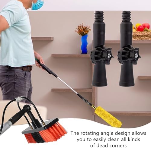 2 PCS Plastic Mop Pole Adapter for Threaded Handles