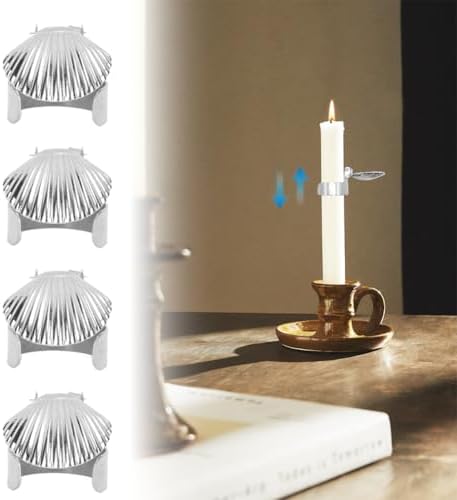 Leopacat 4Pcs Candle Snuffer Set with Shell Pattern and Automatic Stopper