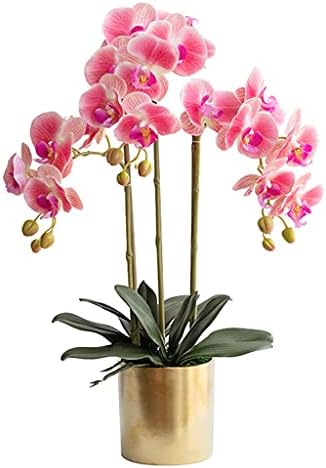 NDRFAWY Artificial Flower Phalaenopsis Bouquet with Vase Set