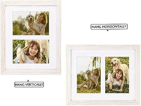 Golden State Art 8x10 Distressed White Picture Frame with Easel Stand