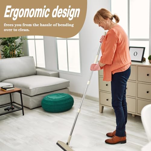 XXFLOWER Silicone Magic Broom with Adjustable Handle and 180 Rotating Squeegee