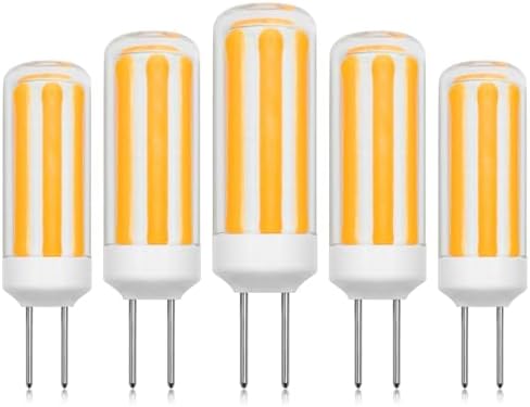 BROLSKUN G4 2W 12V Bi-Pin LED Bulb 5 Pack Warm White