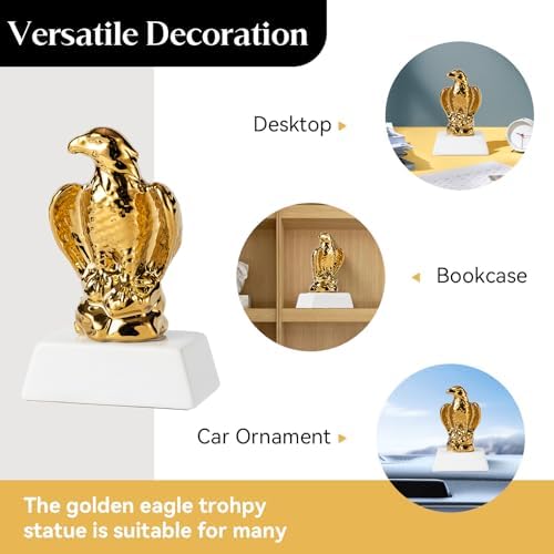 Gold Hawk Eagle Trophy Statue Home Decor