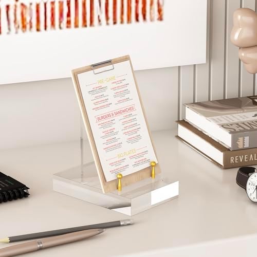 UoYeet Acrylic Easel Stand with Gold Hardware 1