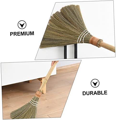 LOEFLIFA 1pc Hand-Made Straw-Woven Broom