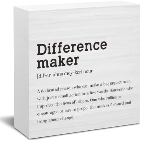 AOZHUO Difference Maker Wooden Desk Sign