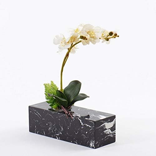 NDRFAWY Artificial Flowers Marble Vase Luxury Home Decor