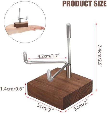 Hipiwe 2 Pack Crystal Display Stand with Wood Base