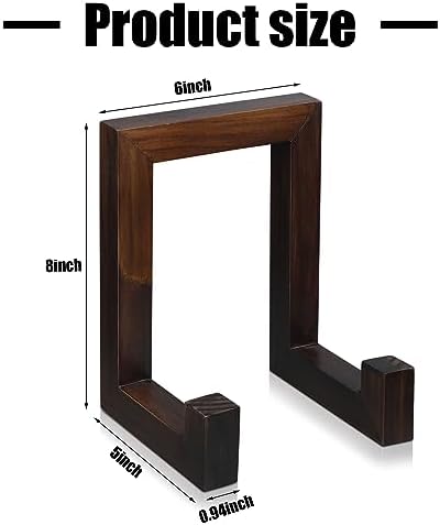 Soaoo 2 Pcs Dark Brown Wooden Easel Display Stand