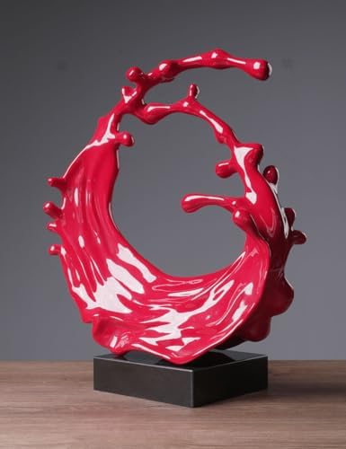 Abstract Sea Wave Sculpture Decor Modern Art Table Centerpiece Statue