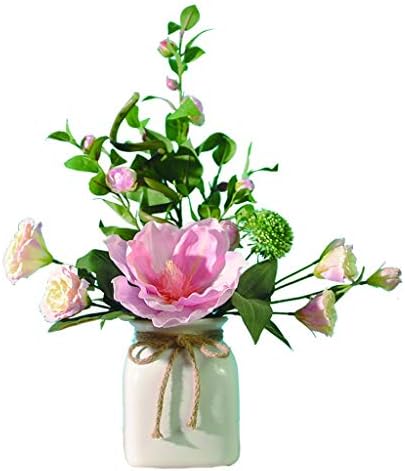 NDRFAWY Artificial Camellia with Vase for Home Decor 1